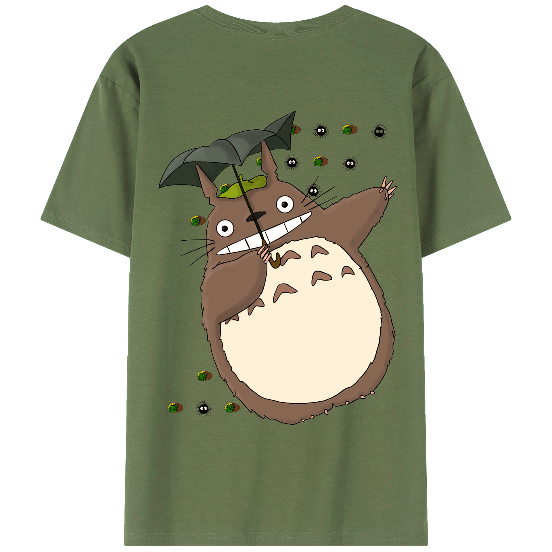 （画像用） となりのトトロ 草壁メイ 草壁サツキ My Neighbor Totoro Satsuki Kusakabe Mei Kusakabe 綿100％ メンズ半袖Tシャツ（バックプリント） 通気性